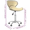 vidaXL Obrotowe krzesła stołowe, 2 szt., kremowe, sztuczna skóra