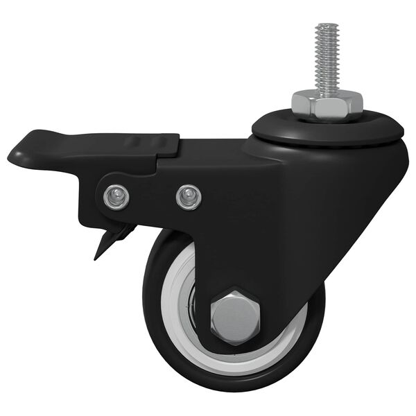 vidaXL K&oacute;łka 2 pcs Czarny M6 x 37 mm Żelazo i nylon