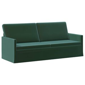 vidaXL Sofa na 3 osoby Ciemnozielony 190 x 81 x 82 cm Welur