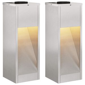 vidaXL Solarna Lampa LED na Ścieżkę 2 szt. Ciepła biel 18 x 18 x 50 cm
