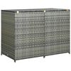 vidaXL Osłona na 2 kosze na śmieci, rattan PE, antracyt, 148x77x111 cm