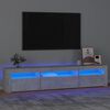 vidaXL Szafka pod TV z oświetleniem LED, szarość betonu, 195x35x40 cm