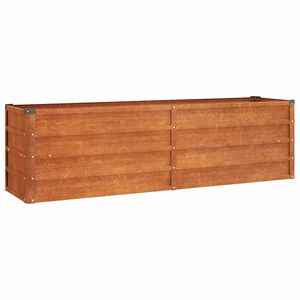 vidaXL Podwyższona donica, rdzawa, 160x40x45 cm, stal kortenowska