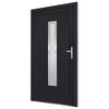 vidaXL Drzwi wejściowe, antracytowe, 108x200 cm, PVC