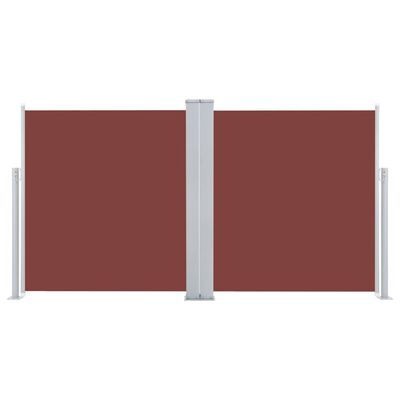 vidaXL Zwijana markiza boczna, brązowa, 120 x 600 cm