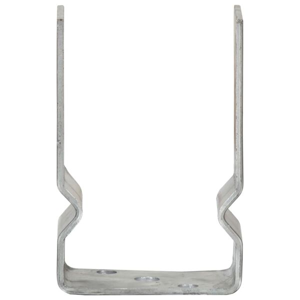 vidaXL Kotwy do słupk&oacute;w, 12 szt., srebrne, 9x6x15 cm, stal