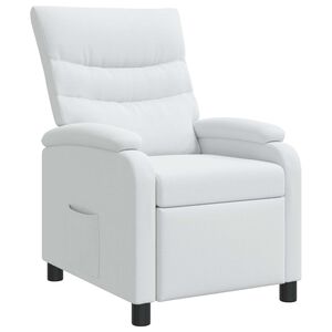 vidaXL Fotel recliner Biały tkanina