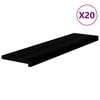 vidaXL Stopnie schodowe, 20 szt. brązowoczarne 100x25x2cm lite drewno dębowe