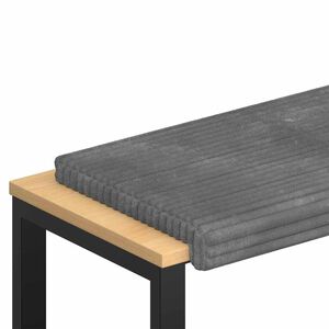 vidaXL Poduszka na ławkę Pluszowy kord jasnoszary Głębokość 35 cm