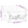 vidaXL Rozkładany fotel masujący, 2-os., jasnoszary, obity mikrofibrą