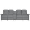 vidaXL Rozkładany fotel masujący z uchwytem, 4-os., szary
