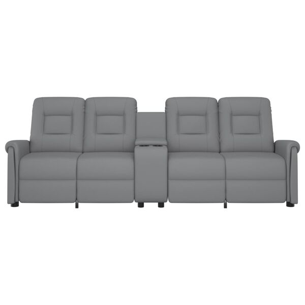 vidaXL Rozkładany fotel masujący z uchwytem, 4-os., szary