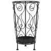 vidaXL Stojak na parasole w stylu vintage, metalowy, 26x46 cm, czarny
