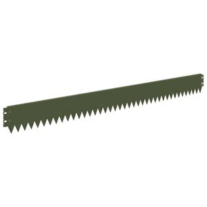 vidaXL Krawężnik do trawnika 50 pcs 103 x 10 cm Stal Oliwkowy zielony