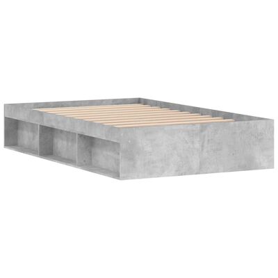 vidaXL Rama łóżka, szarość betonu, 120x190 cm