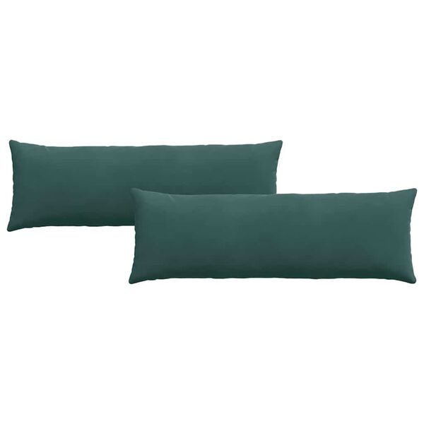 vidaXL Poduszki na sofę 2 pcs Ciemna zieleń 120 x 40 cm
