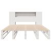 vidaXL Ł&oacute;żko z regałem, bez materaca, białe, 160x200 cm, lite drewno