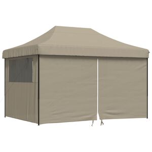 vidaXL Namiot Imprezowy 410 x 279 x 315 cm Taupe z czarną ramą