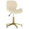 vidaXL Obrotowe krzesła stołowe, 4 szt., kremowe, obite aksamitem