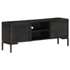 vidaXL Szafka pod TV, czarna, 115x30x46 cm, lite drewno mango