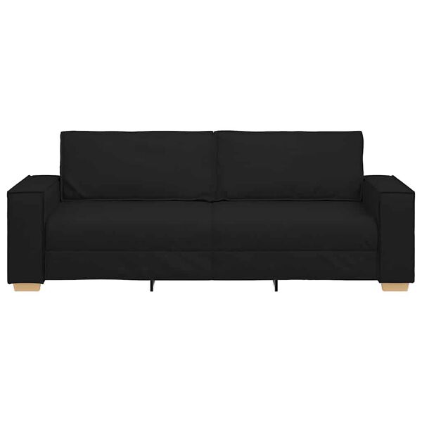 vidaXL Sofa 3-osobowa Czarna 180 cm Tkanina