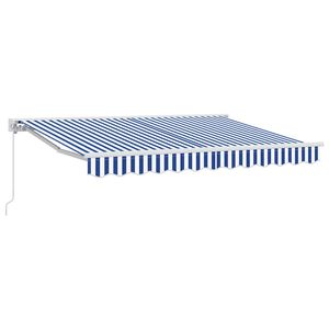 vidaXL Rama markizy Niebieski i biały 250 x 200 cm