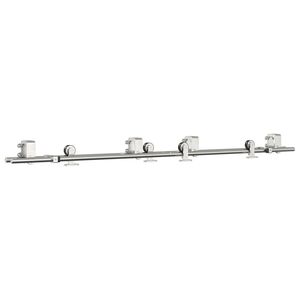 vidaXL System do mocowania drzwi przesuwnych, 183 cm, stal, srebrny