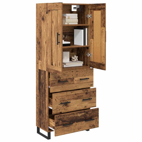 vidaXL Highboard Stare drewno 69,5 x 34 x 180 cm