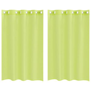 vidaXL Zasłony woalowe z przelotkami 2 szt. Jabłko zielone 140x175 cm