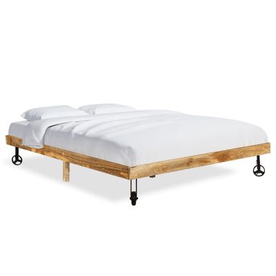 vidaXL Rama łóżka, lite drewno mango, 200 x 200 cm