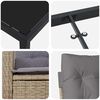 vidaXL Zestaw do jadalni w ogrodzie z poduszką 7 pcs Beżowy polirattan