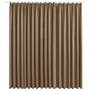 vidaXL Zasłona zaciemniająca z haczykami, taupe, 290x245 cm
