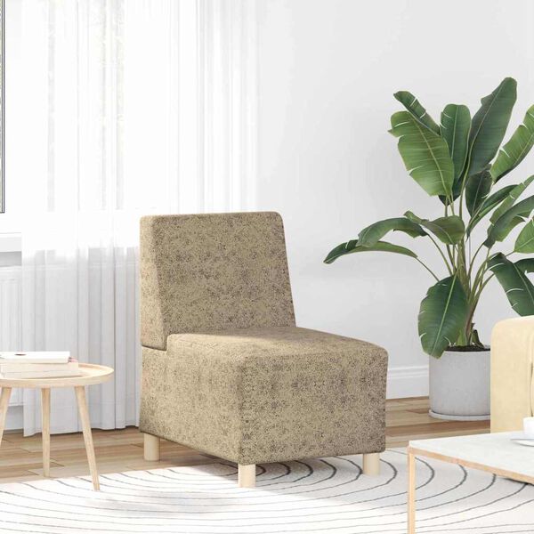 vidaXL Modułowa sofa bez podłokietnik&oacute;w 3 pcs Jasnoszary