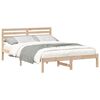 vidaXL Ramka ł&oacute;żka Brązowy 140 x 210 cm Lite drewno sosnowe