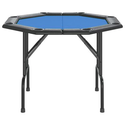 vidaXL Składany stół do pokera dla 8 osób, niebieski, 108x108x75 cm
