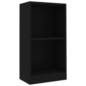 vidaXL Regał, czarny, 40x24x75 cm, materiał drewnopochodny