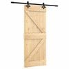 vidaXL Drzwi przesuwne Naturalny i czarny 85 x 210 cm