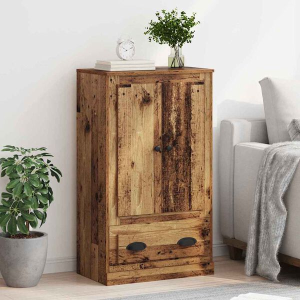 vidaXL Highboard z szufladą Stare drewno 60 x 35,5 x 103,5 cm