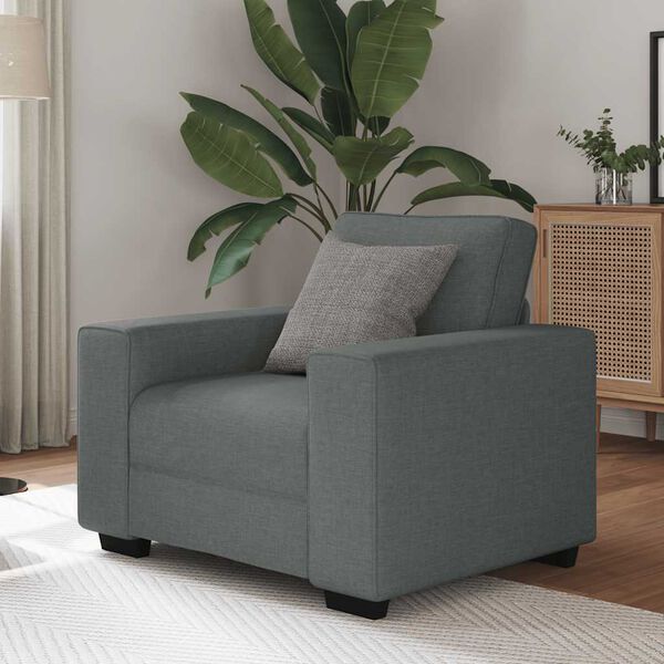 vidaXL Sofa Fotel Ciemnoszary 60 cm Tkanina