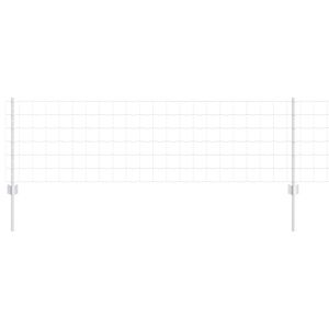 vidaXL Ogrodzenie z słupkiem Srebrny