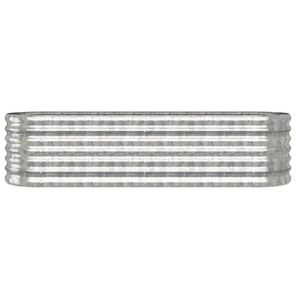 vidaXL Podwyższona donica, stal ocynkowana 152x40x36 cm, szara