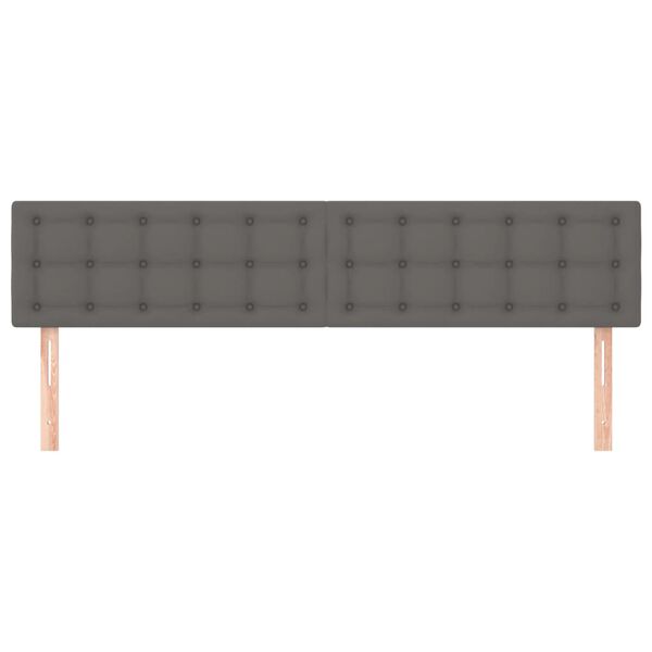 vidaXL Zagł&oacute;wki, szare, 160x5x78/88 cm, sztuczna sk&oacute;ra