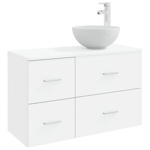 vidaXL Zestaw mebli łazienkowych 2 pcs Biały Drewno inżynieryjne