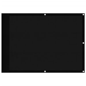 vidaXL Parawan balkonowy, czarny, 75x700 cm, 100% poliester Oxford