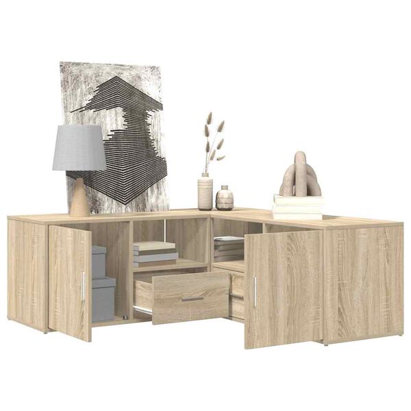 vidaXL Szafka narożna, dąb sonoma, 200x40x45 cm