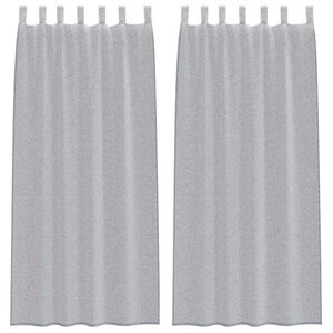 vidaXL Firany Voile 2 szt. Ciemnoszary 225 x 140 cm Poliester