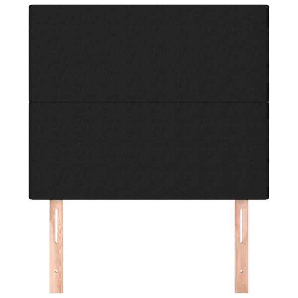 vidaXL Zagł&oacute;wek czarny 90x5x118/128 cm tkanina