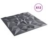 vidaXL Panele ścienne 12 pcs Ametyst szary 50 x 50 cm Pianka XPS