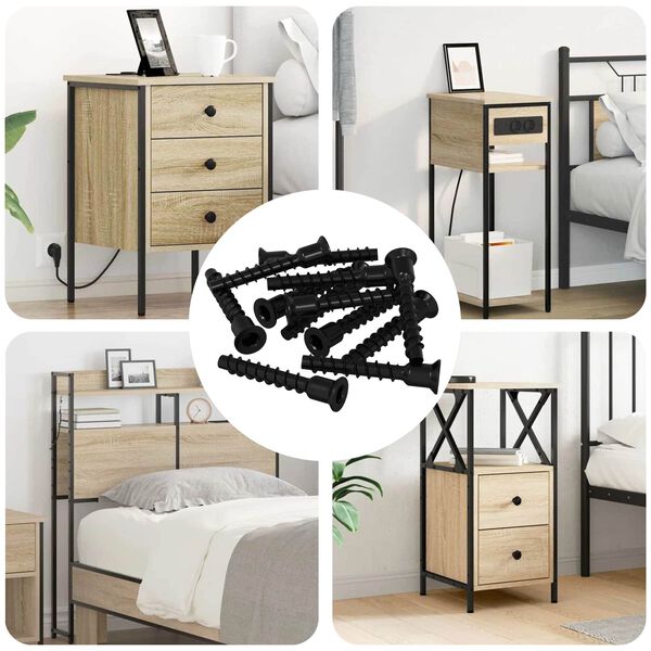 vidaXL Śruba z gniazdem i gł&oacute;wką sferyczną 3072 pcs Czarny 7 x 40 mm