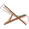 vidaXL Składane krzesło plażowe, wz&oacute;r w liście, eukaliptus i tkanina